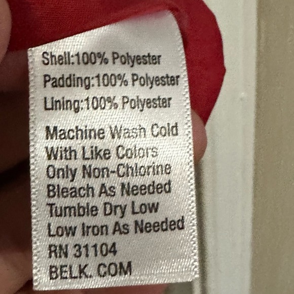 RED VEST QUILTED VEST KIM ROGERS SIZE XL - Picture 4 of 8